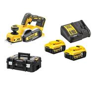 Rabot 18 V XR + 2 batteries 5 Ah + chargeur multivoltage + coffret T-STAK DEWALT DCP580P2-QW