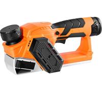 Rabot à main sans fil, largeur de coupe 56 mm, raboteuse électrique à main 14 500 tr/min avec batterie lithium 2 Ah 12 V, moteur sans balais, profondeur de coupe réglable, 2 lames, pour le travail du 