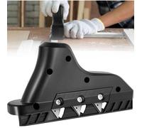 Rabot d'angle pour plaquiste - MHY® - Triple rabot - 3 lames trapèzes - 52/0,50 mm - Chanfreiner - Angle 35°