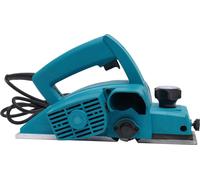 Rabot électrique - 82 mm pour bois - 800 W - 16 000 tr/min - Moteur sans balais - Enlèvement de copeaux 1 mm - Prise UE 220 V - Bleu