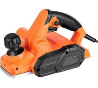 Rabot électrique à main, largeur de coupe 82 mm, 650 W, 16 800 tr/min, raboteuse électrique filaire pour bois, avec profondeur de coupe réglable, 2 lames, pour le travail du bois, chanfreinage, bricol