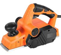 Rabot électrique à main, largeur de coupe 82 mm, 900 W, 14 500 tr/min, raboteuse électrique filaire pour bois, avec profondeur de coupe réglable, 2 lames, pour le travail du bois, chanfreinage, bricol