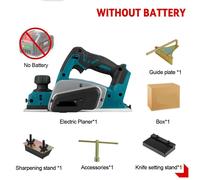 Rabot électrique - Guide parallèle - Sac de récupération - Ponceuse électrique sans fil - 30 000 tr/min