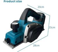 Rabot électrique sans fil - 1200W, moteur sans balais - Largeur de coupe de 82 mm - Profondeur de coupe de 2 mm - 15000 tr/min - Ne comprend pas la batterie