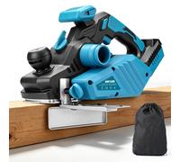 Rabot électrique sans fil à 12000 tr/min, profondeur de coupe réglable à 3 mm, compatible avec les batteries Makita 18V, largeur de coupe de 82 mm, rabot électrique sans balais pour le travail du bois