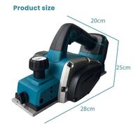 Rabot électrique sans fil - Rabot manuel pour bois - Moteur sans balais - 15 000 tr/min - Largeur de coupe : 82 mm - Profondeur de coupe : 2 mm - Pour batterie 18 V, batterie non incluse