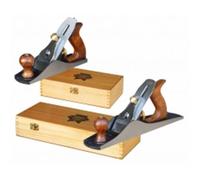 Rabot à main Faithfull n° 5 dans un coffret en bois - Rabot d'établi en fonte usiné avec précision pour bois durs et tendres, préparation, ébénisterie et menuiserie générale
