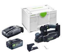 Rabot sans fil Festool HLC 82 EB-Basic 18 V 82 mm sans balais + 1 batterie 8,0 Ah + chargeur rapide + Systainer