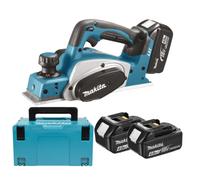Rabot Sans-fil Makita DKP180RMJ - 18V Li-ion - 2 Batteries 4,0 Ah - MAKPAC - 82 Mm - 2 Mm