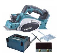 Rabot Sans-fil Makita DKP180Y1J - 18V Li-ion - 1 Batterie 1,5 Ah - MAKPAC - 82 Mm - 2 Mm