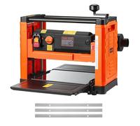 Raboteuse Bois Électrique 3 Lames Table de Travail 33 cm Moteur 2000 W 23500 tr/min Double Rouleau Protection Contre Surcharges 2