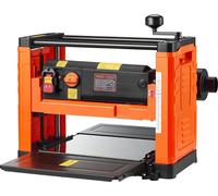 Raboteuse d'épaisseur, deux vitesses, table de travail de 330 mm de large Raboteuse d'établi électrique, trois lames, moteur puissant de 2000 W et 23500 tr/min, double rouleaux, protection excessive,