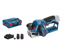 Rabots 12 V GHO 12V-20 + 2 batteries 3 Ah + chargeur + coffret L-BOXX BOSCH 06015A7001