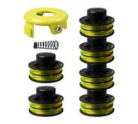 RAC118 Bobine de fil de rechange pour débroussailleuse Ryobi RLT3525S, bobine double auto-alimentation pour Ryobi RAC118 RLT3525S Diamètre 1,2 mm Longueur 8,4 m (6 bobines + 1 capuchon + 1 ressort)