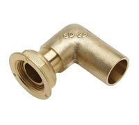 Raccord 2 pièces coudé à 90° à joint plat compteur à oreille BD2315 écrou 6/20 à braser sur cuivre :