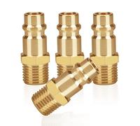 Raccord à Air Comprimé Euro Avec Filetage Extérieur 1/4" Laiton Mâle - Prise de Couplage, Bouchon de Tuyau et Valve, Prise Filetée