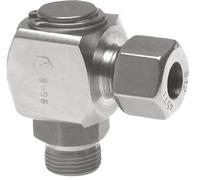 Raccord à compression à joint tournant 12S et M18x1.5 en acier inoxydable avec filetage mâle DN 8400 bar FKM Rotatif ISO 8434-1