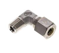 Raccord à compression coudé à 90 degrés en acier inoxydable 1/4'' NPT mâle x 10L 315 Bar DIN 2353