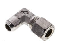 Raccord à compression coude en acier inoxydable 10L et 14mm avec extremite à souder 315 bar ISO 8434-1