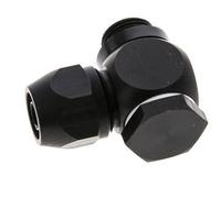 Raccord à compression coude en aluminium 12x9mm et G3/8'' avec filetage mâle 10 bar PVC et PA