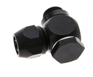 Raccord à compression coude en aluminium 12x9mm et G3/8'' avec filetage mâle 10 bar PVC et PA