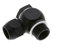 Raccord à compression coude en aluminium 20x13mm & G3/4'' avec filetage mâle 10 bar PVC et PA