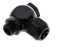 Raccord à compression coude en aluminium 9x6mm & G1/4'' avec filetage mâle 10 bar PVC et PA