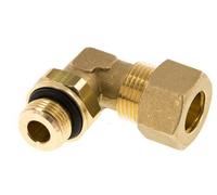 Raccord à compression coude en laiton 14mm & G3/8'' avec filetage mâle 89 bar NBR Reglable DIN EN 1254-2