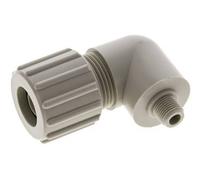 Raccord à compression coude en PP 15x9mm & G1/8'' avec filetage mâle 10 bar PVC et PA
