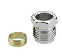 Raccord à compression Danfoss pour tubes en acier et en cuivre 15 mm G 1/2" chromé (013G4195)