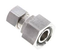Raccord à compression droit en acier inoxydable 12L & 18L avec pivot 315 bar FKM O-ring Sealing Cone ISO 8434-1