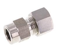 Raccord à compression droit en acier inoxydable 12L & G1/4'' avec filetage femelle pour manomètres 315 bar ISO 8434-1