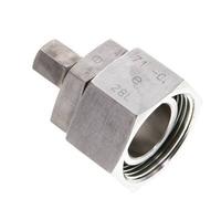 Raccord à compression droit en acier inoxydable 6L & 28L avec pivot 160 bar FKM O-ring Sealing Cone ISO 8434-1
