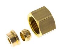 Raccord à compression droit en laiton 10mm DN 1676 bar DIN EN 1254-2
