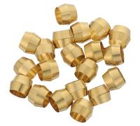 Raccord à Compression en Laiton 20 Pièces 1/4 pour Tube Olive | Connexion sans Soudure ni Évasement, Forte Prise, Montage Simple, Ligne Huile et Frein, Couleur Or