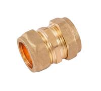 Raccord à Compression en Laiton 28 mm C x C | Connexion 28 mm C x C | Raccord en Laiton | Jonction Droite pour Tuyau en Cuivre | Raccord à Compression Sans Soudure