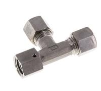 Raccord à compression en T à angle droit en acier inoxydable 8L avec pivot 315 bar FKM Réglable ISO 8434-1