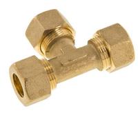 Raccord à compression en Té en laiton 16mm 76 Bar DIN EN 1254-2