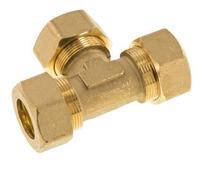 Raccord à compression en Té en laiton 22mm 54 Bar DIN EN 1254-2