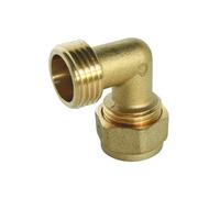 SOMATHERM FOR YOU, Raccord à compression mâle coudé 15/21 pour tube PER Ø16 - Installation facile et rapide - Normé ACS - Pression max 10 bars - Température 5°C à 90°C - Jaune