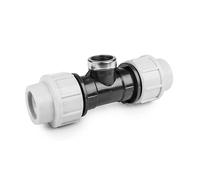Raccord à compression Té fileté Femelle 90 ° PE 32mm / GW 3/4"
