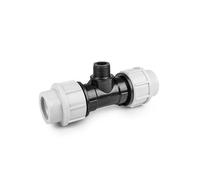 Raccord à compression Té fileté Mâle 90 ° PE 25mm / GZ 3/4 " (Lot de 2)