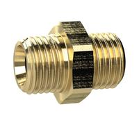 Raccord à double filetage G 1 1/2 A, G 3/4 a, SW 50, laiton, pression de travail max. 25 bars, tampon de fonctionnement. Charge maximale : 150°C