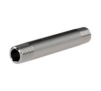 Raccord à double tube R 3/8, longueur 120 mm, pression de travail max. 40 bar, acier inoxydable 1.4571.