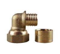 - Raccord à glissement - Coude PER à glissement Ø20 - Femelle écrou libre 1/2"(15/21)