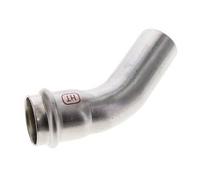 Raccord à sertir coude 45deg - 28mm Femelle & 28mm Mâle - Acier inoxydable