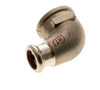 Raccord à sertir coude 90deg - 15mm Femelle & Rp 3/4'' Femelle - Alliage de cuivre