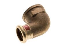 Raccord à sertir coude 90deg - 18mm Femelle & Rp 3/4'' Femelle - Alliage de cuivre