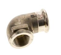 Raccord à sertir coude 90deg - 28mm Femelle & Rp 3/4'' Femelle - Alliage de cuivre