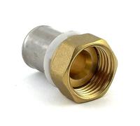 Raccord à sertir PER diamètre 16 mm avec écrou libre à visser F12x17 BRICOZOR